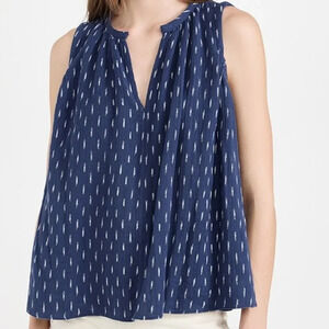NWOT Faherty Women's Eliza Tank in Midnight Ikat. Sz: S